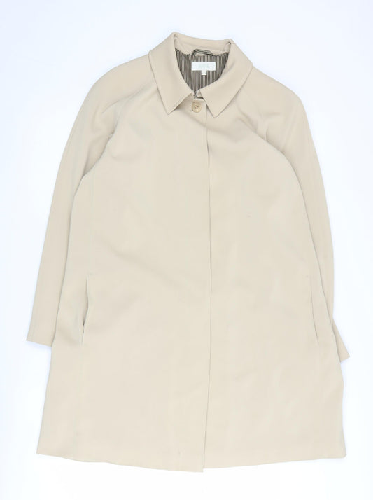 Womens UK Size 14 Marks and Spencer Beige Overcoat