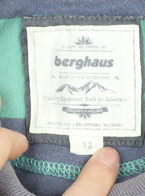 Berghaus Women's Multicoloured Polo Shirt Size 12 - Casual Striped