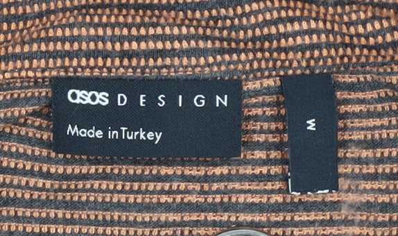 Womens UK Size M ASOS DESIGN Brown Basic Polo
