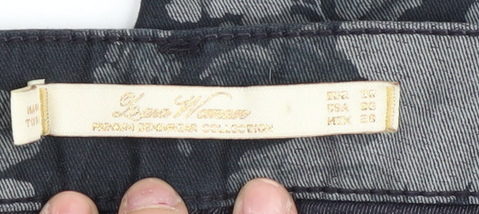 Liz Claiborne Women's Black Floral Slim Ankle Jeans