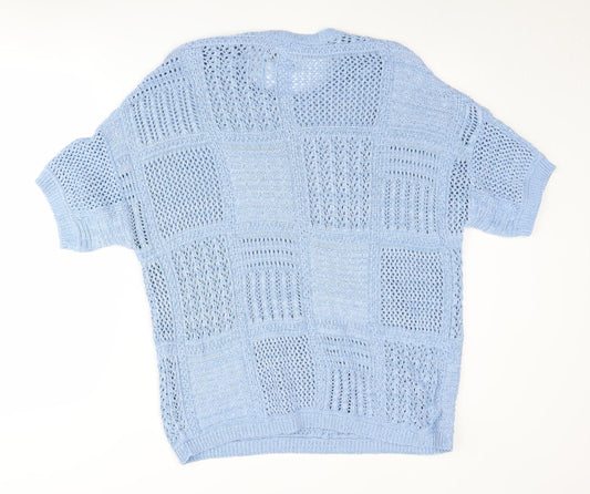 ASOS DESIGN Women's Blue Crew Neck Pullover Jumper S