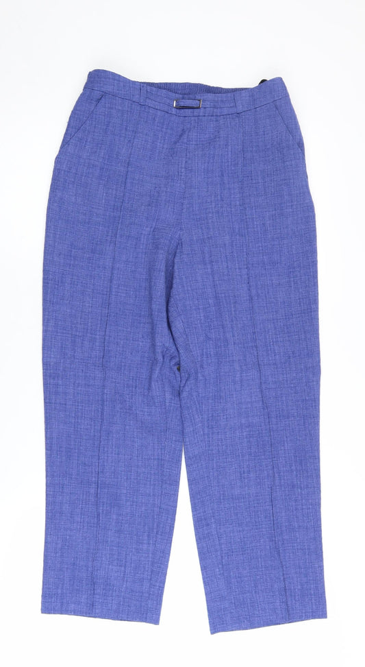 Womens UK Size 10 Honor Millburn Regular Fit Dress Pants Blue Trousers