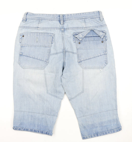 Next Men's Light Blue Cargo Shorts - Size 46