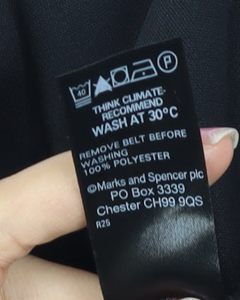 Marks and Spencer Women's Black Pleated Skirt Set, Size 14