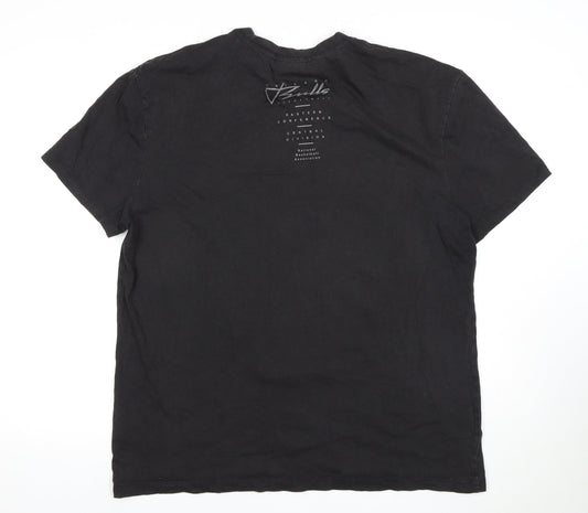 NBA Men's Black Chicago Bulls T-Shirt, L