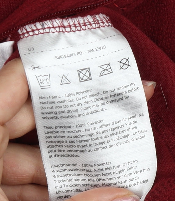 Regatta Women's Red Fleece Pullover Sweatshirt Size 12