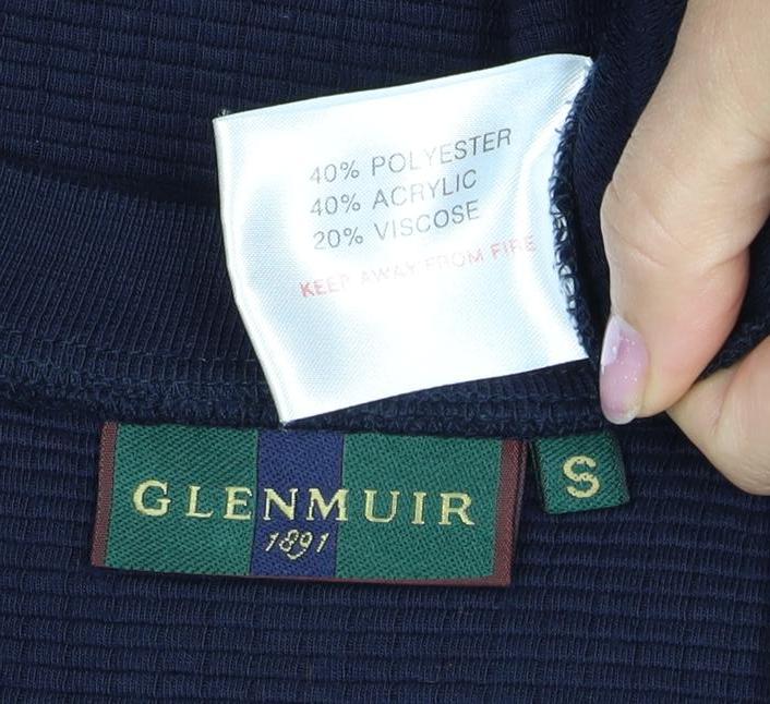 Glenmuir Men's Blue V-Neck Pullover Jumper S