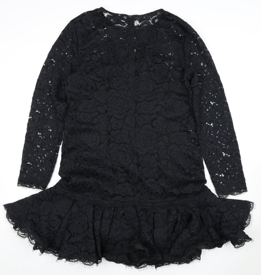 DKNY Women's Black Lace A-Line Dress Size 12