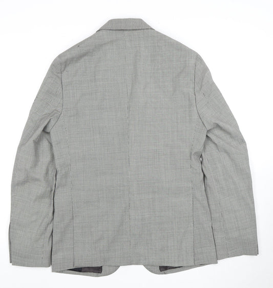 Massimo Dutti Grey Suit Jacket Men’s Size 18 Regular Fit
