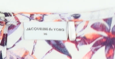 Brand and care label for Jacqueline de Yong Women's Multicoloured Floral Top - UK 8