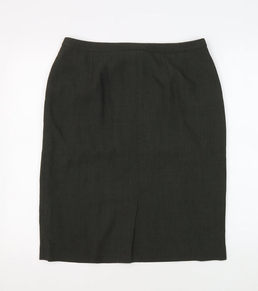 Laura Ashley Women's Green Pencil Skirt Size 14