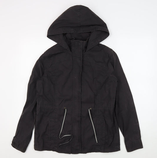 Womens UK Size S Gap Black Parka Coat