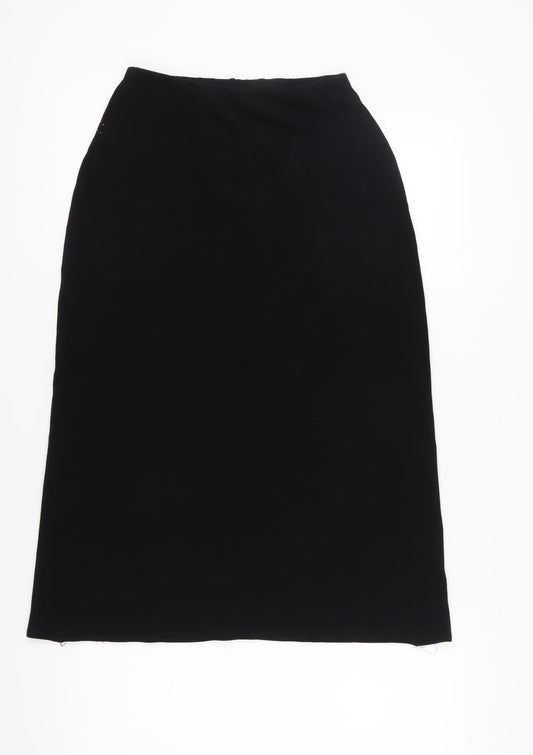 Amaranto Women's Black Midi Pencil Skirt Size 12