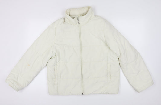 Womens UK Size 16 Marks and Spencer White Puffer Jacket