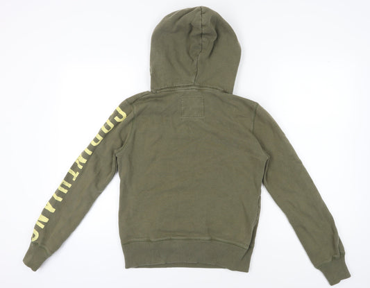 Womens UK Size 10 Jack Wills Green Pullover Hoodie