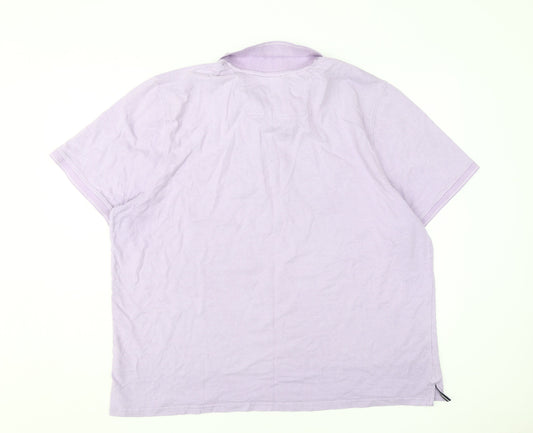 Maine Men's 2XL Purple Polo Shirt Cotton