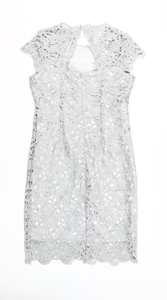 Joanna Hope Women's Grey Sheath Dress Size 12