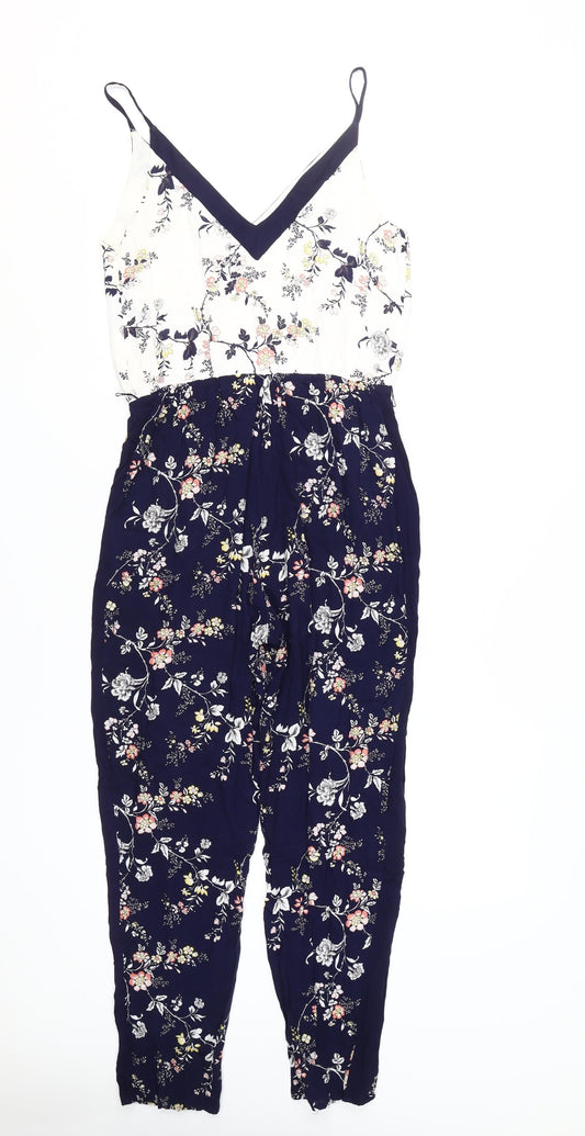 Oasis Women's Multicoloured Floral Jumpsuit Size 8