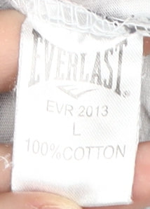 Everlast Men's Black Striped Polo Shirt L