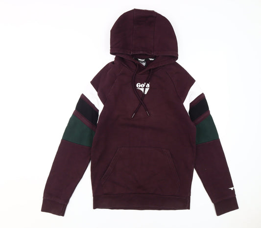 Additional front view of Gola unisex purple xs pullover hoodie colourblock
