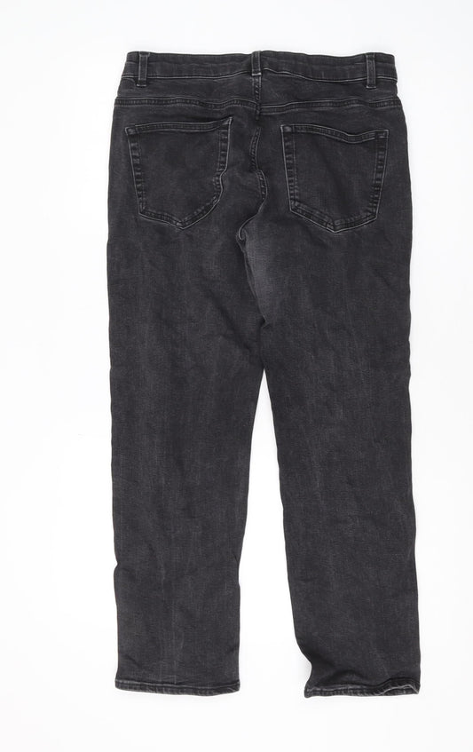 Next Men's Black Straight Jeans Medium Size