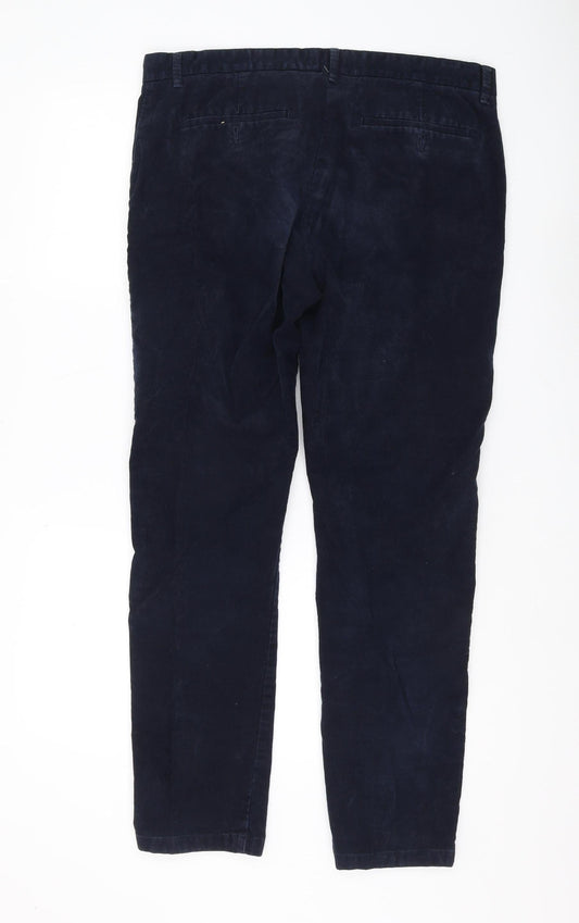 Marks and Spencer Men's Blue Slim Fit Chino Trousers 36