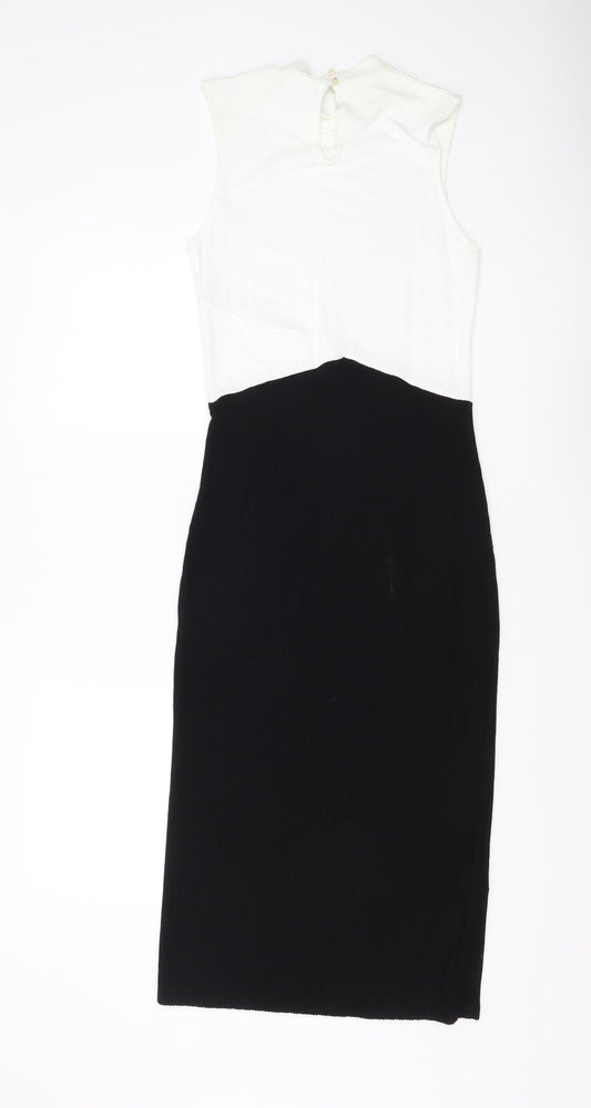 Long Tall Sally Women's Black & White Sheath Dress Size 10