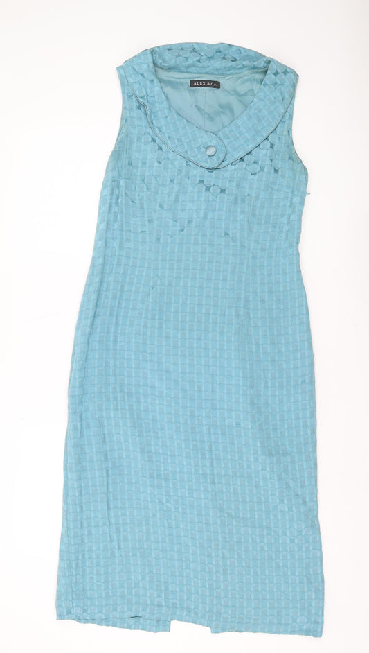 Additional front view of Alex & Co. Women's Blue Sheath Dress, size 10