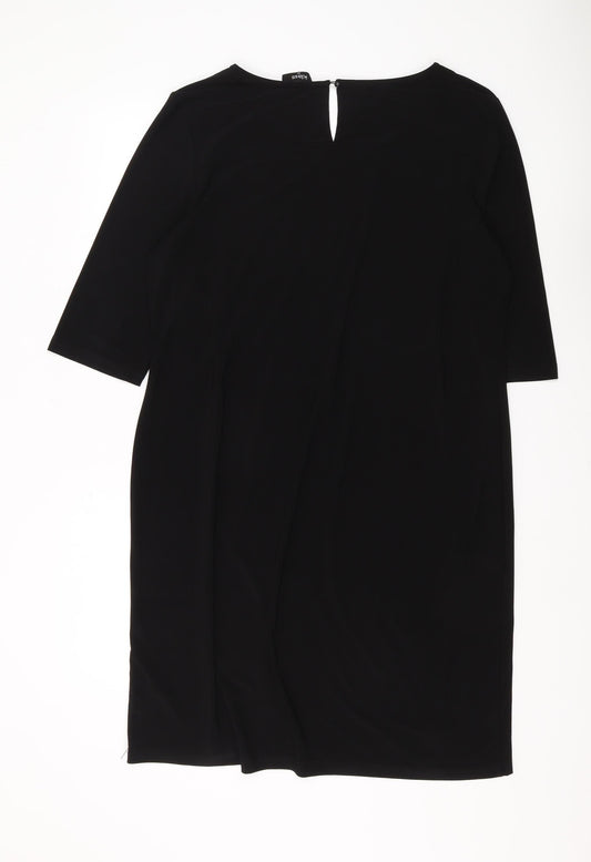 Klass Women's Black Floral Sheath Dress Size 20