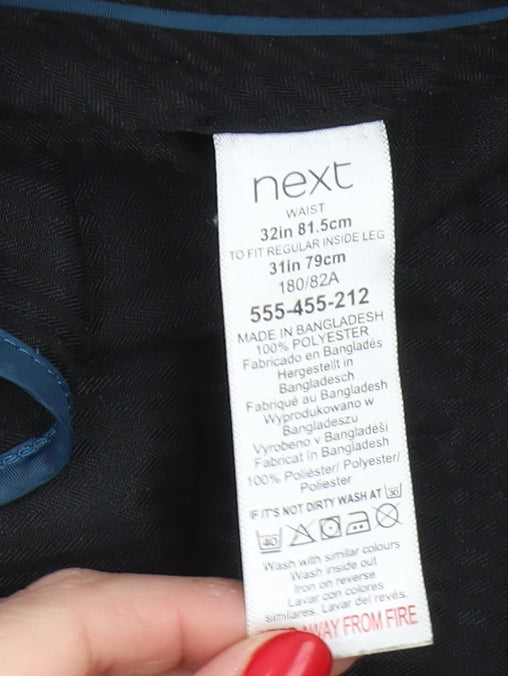 Next Men's Grey Regular Fit Trousers 32