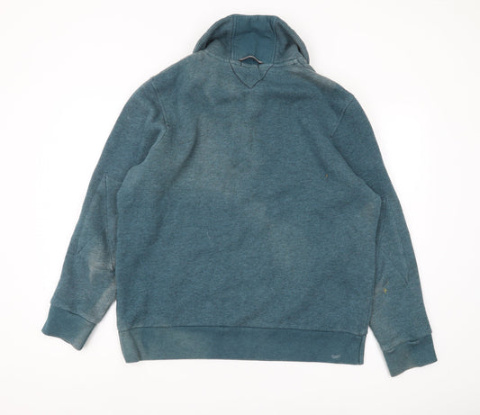 White Stuff Green Henley Sweatshirt, Men's L, Autumn/Winter