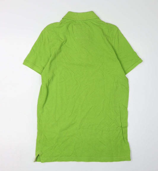 Hollister Men's Green Polo Shirt L Short Sleeve