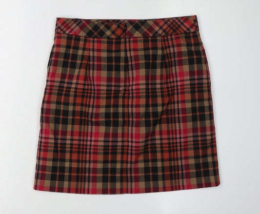 Next Women's Multicoloured Plaid Pencil Skirt Size 8