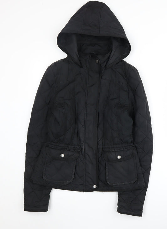 Womens UK Size XS Gap Black Puffer Jacket