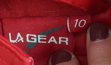 LA Gear Women's Red Hooded Rain Jacket Size 10