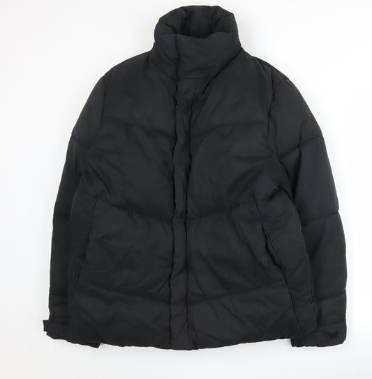 Womens UK Size S ASOS Black Puffer Jacket