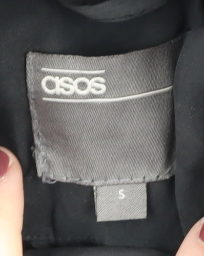 Womens UK Size S ASOS Black Puffer Jacket