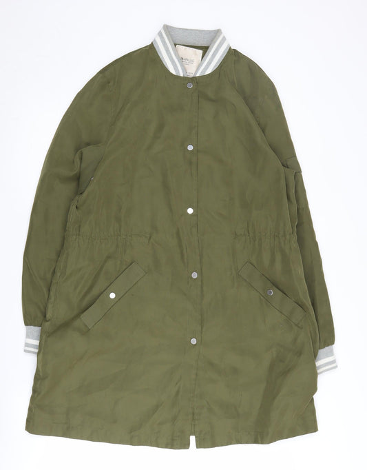 Womens UK Size 12 Zara Green Varsity Jacket