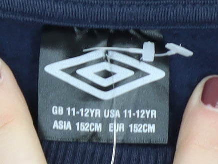 Umbro Boys Blue Pullover Sweatshirt 11-12 Years - New With Tags