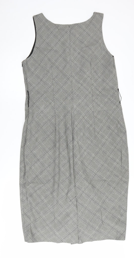 Wallis Grey Sheath Dress, Size 16, Business Style