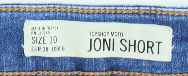 Topshop Women's Blue Denim Shorts Size 10