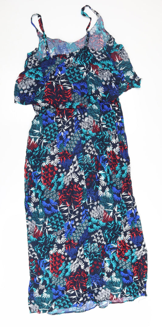 Capsule Women's Multicoloured Midi Slip Dress, Size 14