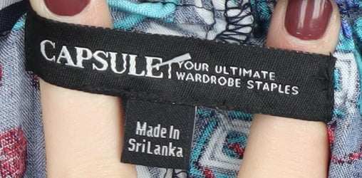 Capsule Women's Multicoloured Midi Slip Dress, Size 14