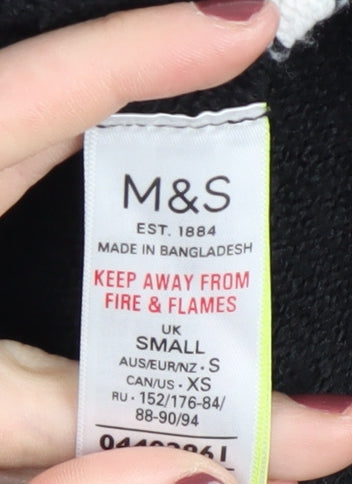 Womens UK Size S Marks and Spencer Black Pullover Jumper