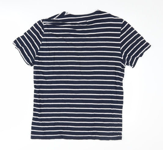 Unisex Adults UK Size M Pull & Bear Blue Jersey T-Shirt