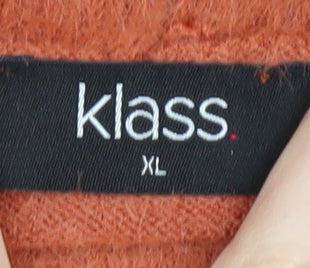 Womens UK Size XL Klass Orange Pullover Jumper