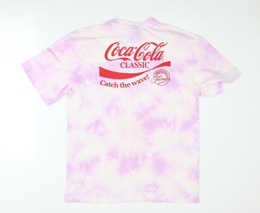 Unisex Adults UK Size S H&M Pink Basic T-Shirt