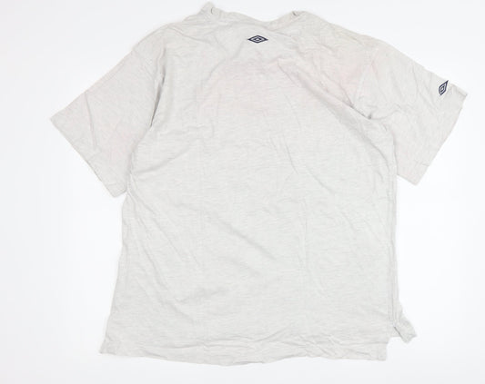 Umbro Men's Grey T-Shirt, Size L, Comfort Fit
