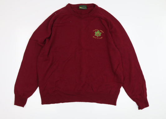 Mens UK Size XL Balmoral Red Pullover Jumper