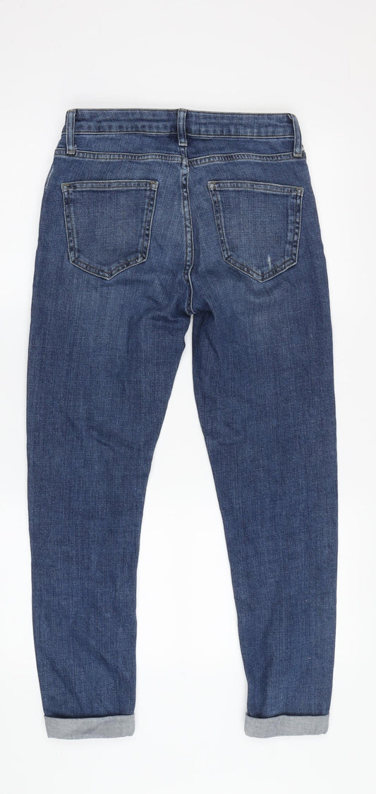 Topshop Women's Blue Boyfriend Jeans UK 7 Slim